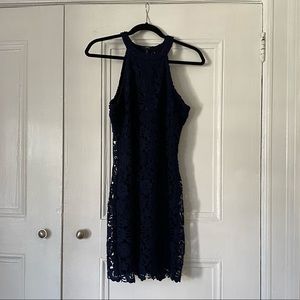Navy Blue L Lulu’s lace bodycon dress
